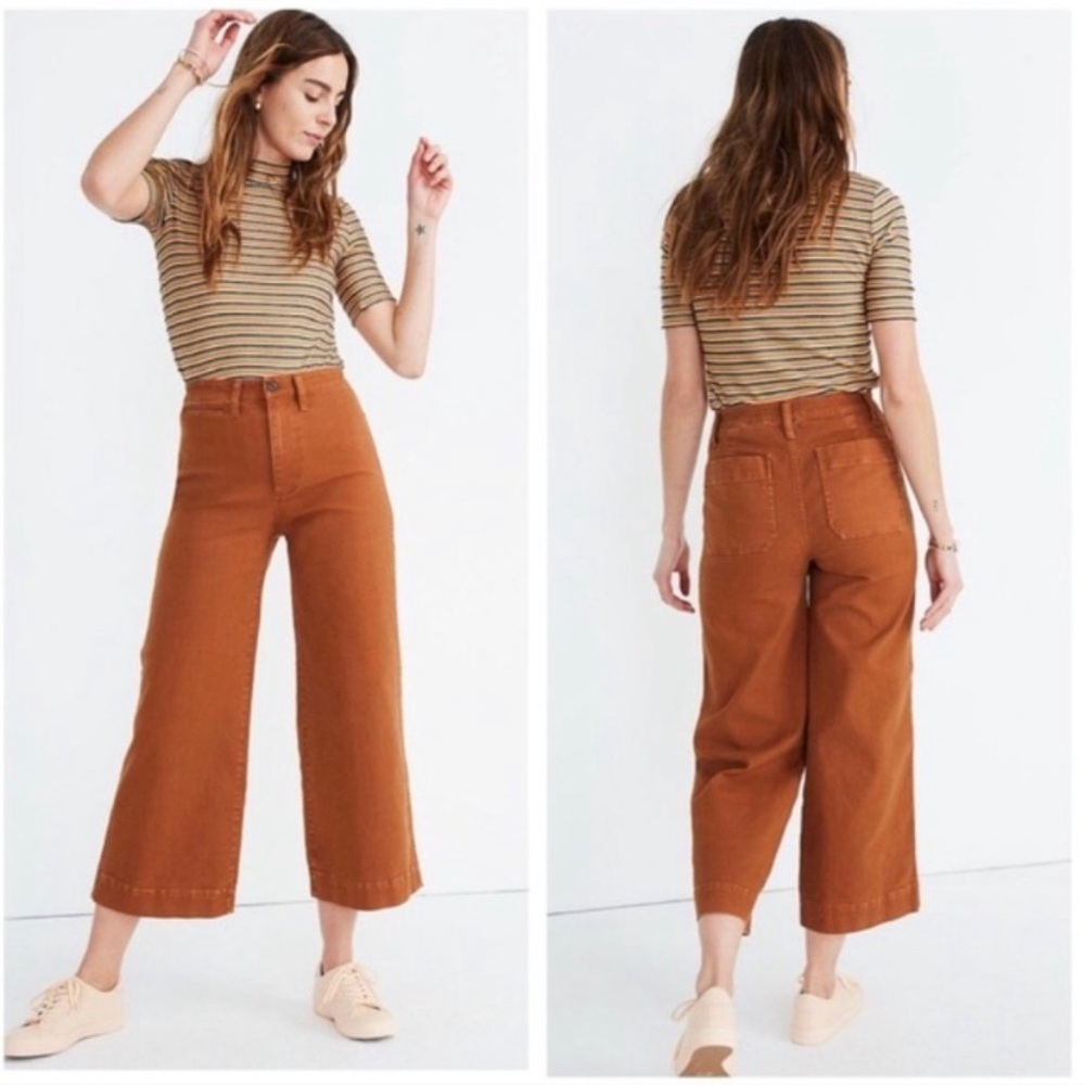 Madewell Emmett High Waist Wide Leg Crop Pant